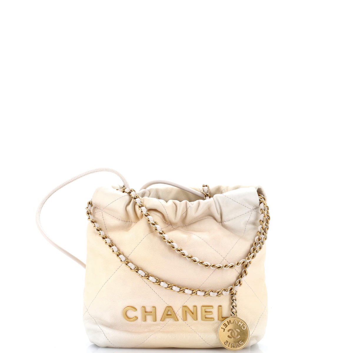 Chanel CHANEL 22 Chain Hobo Quilted Shaded Calfskin Mini