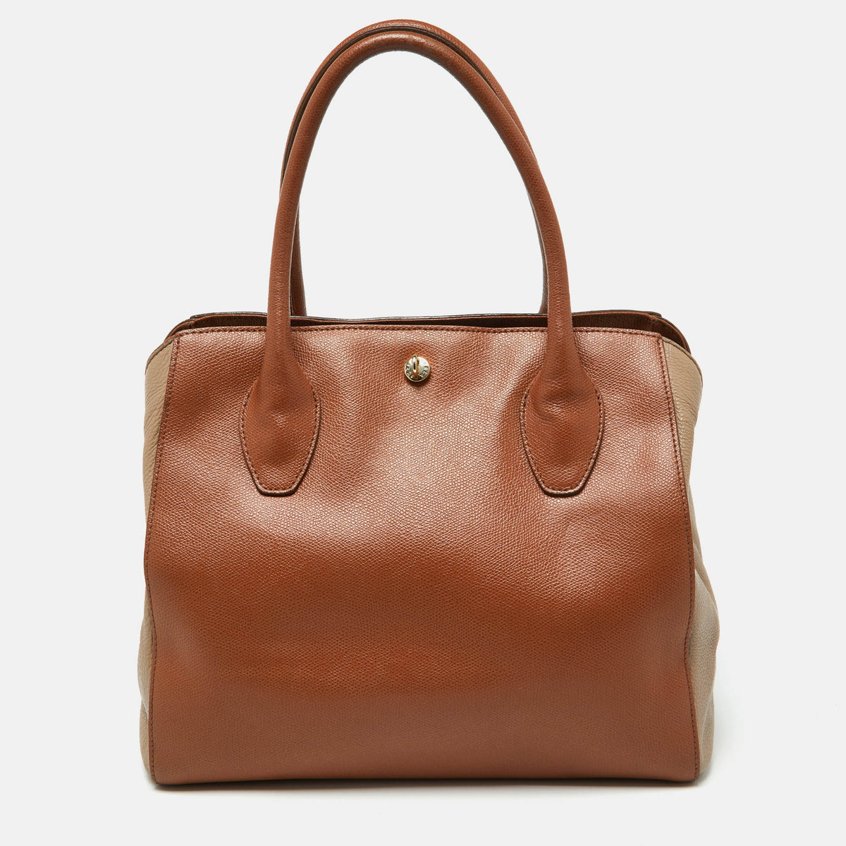 Furla Brown/Beige Leather Tote