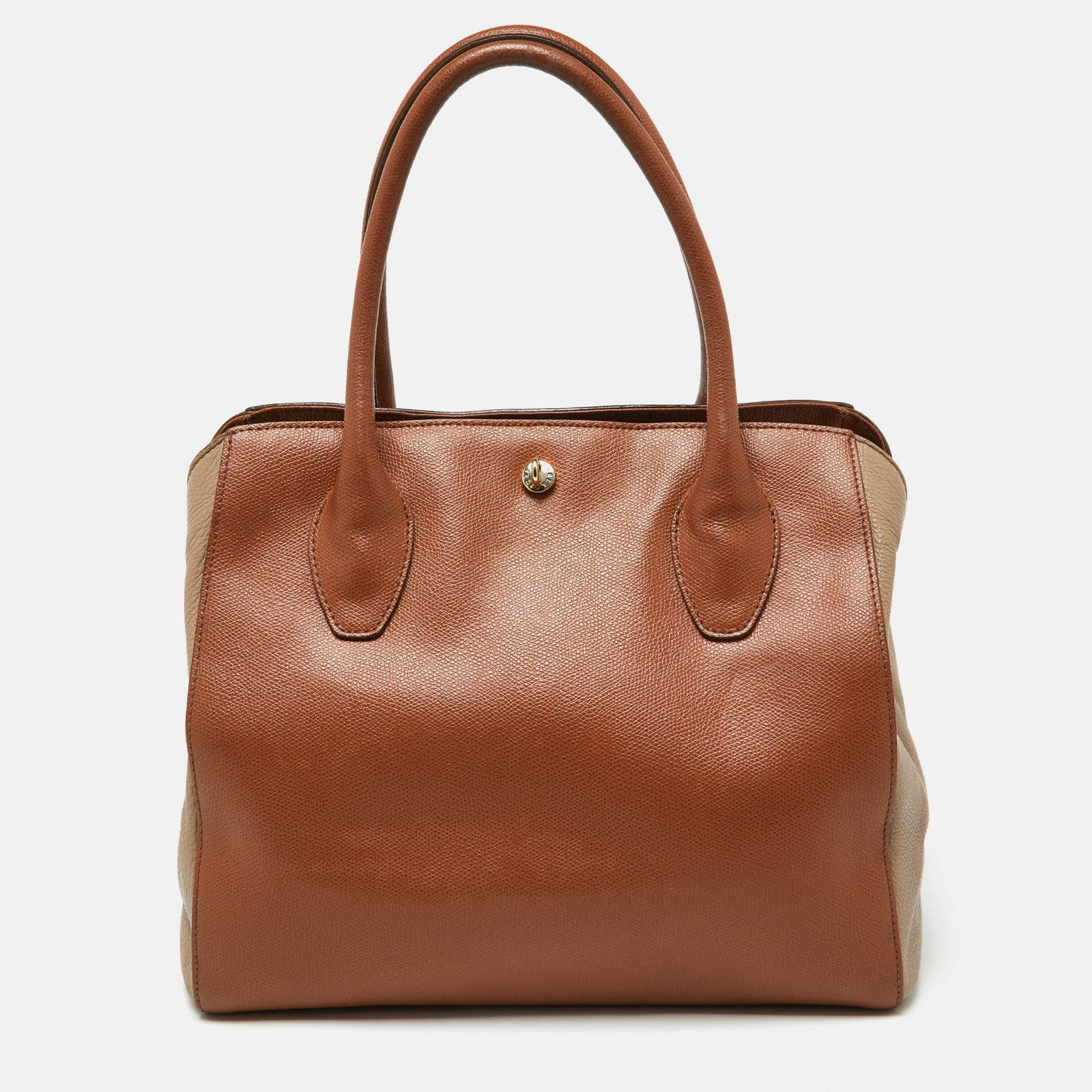 Furla Brown/Beige Leather Tote