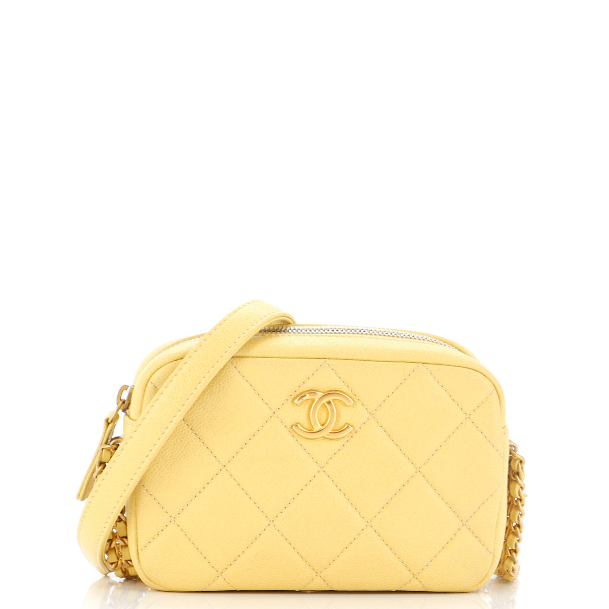 Chanel CHANEL Chain Melody Camera Bag Quilted Caviar Small