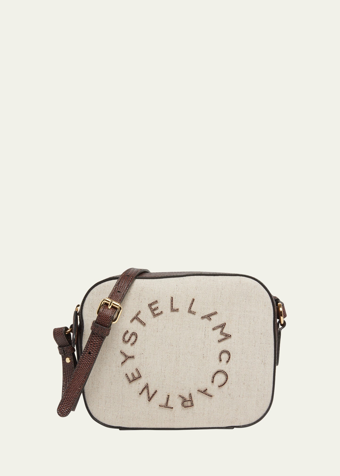 Stella McCartney Logo Eco Canvas Camera Crossbody Bag