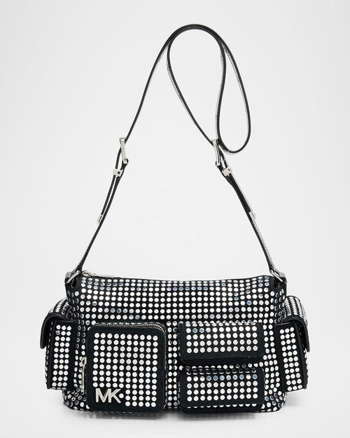 Dakota Medium Studded Suede Crossbody Bag