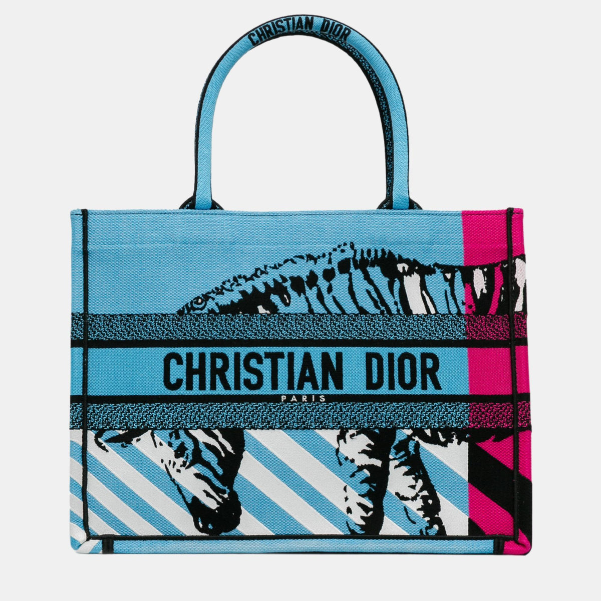 Dior Blue Medium D-Jungle Pop Book Tote