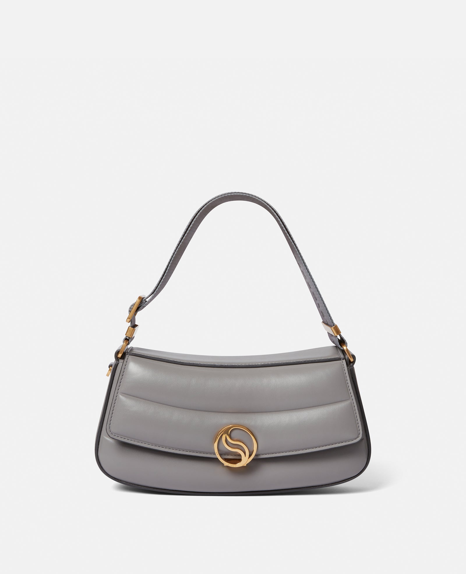 Stella McCartney Sac à bandoulière rembourré S-Wave, femme, couleur fumée