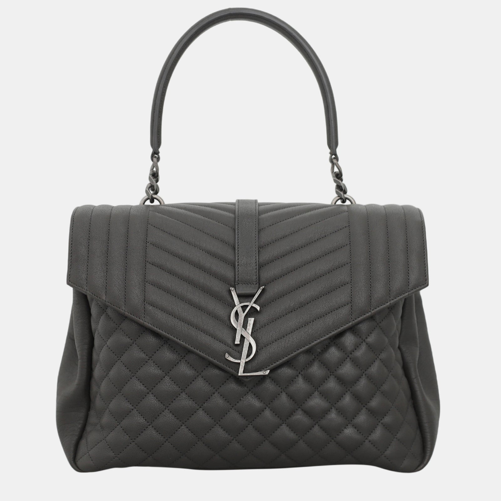 Saint Laurent Paris Saint Laurent Dark Grey Monogram College Bag