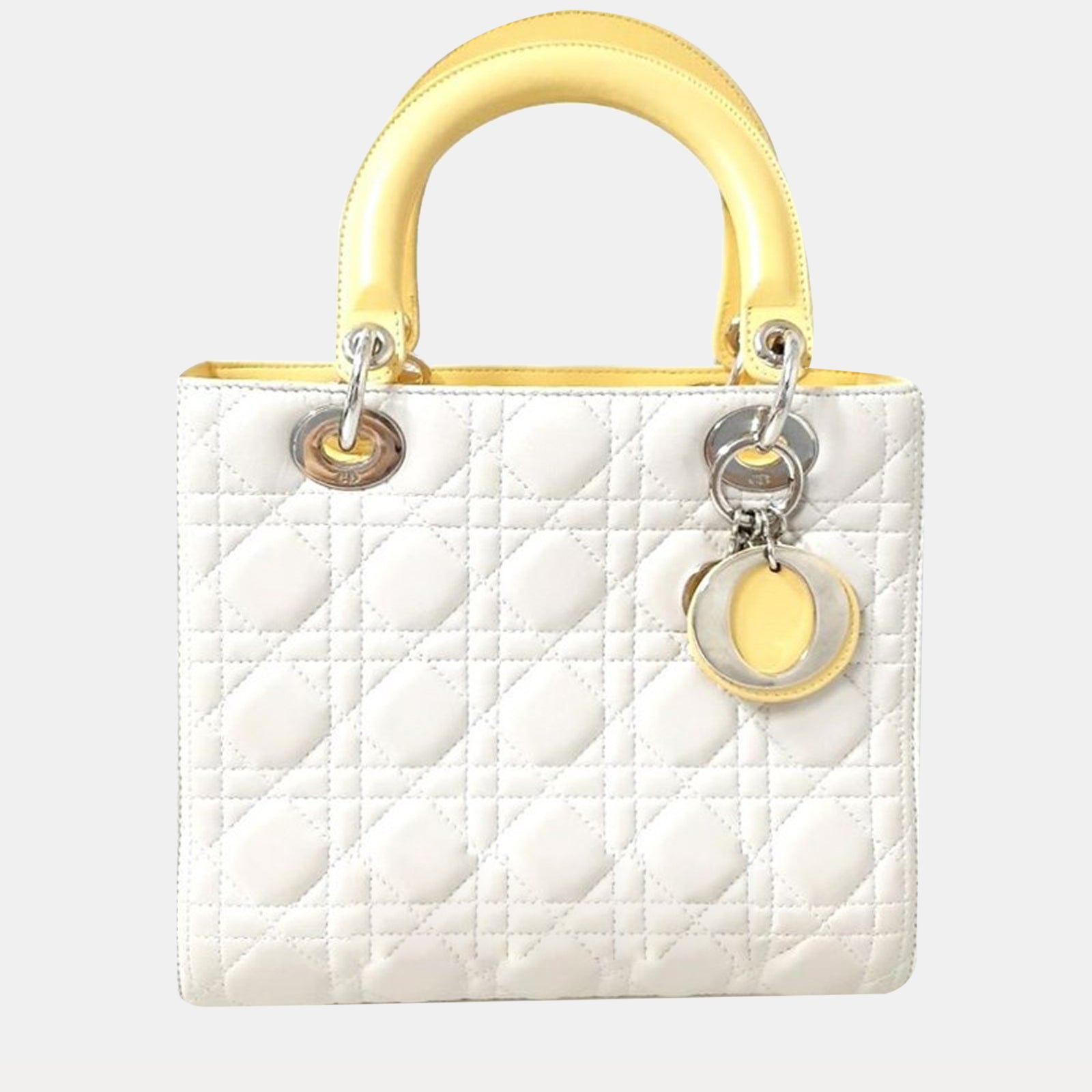 Dior White Leather Lady Bag