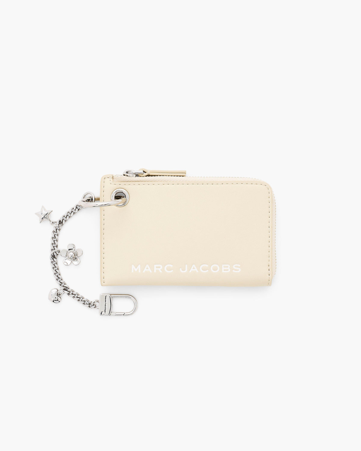 Marc Jacobs Marc Jacobs The Top Zip Charm Wallet in Cloud White