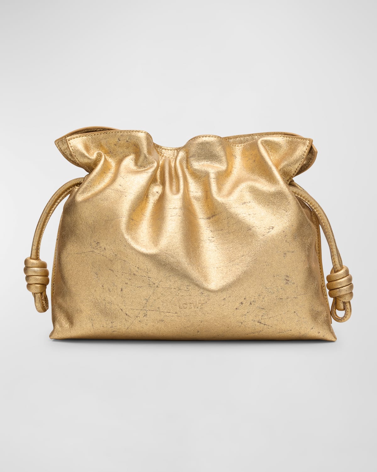 Loewe Flamenco Clutch Bag in Metallic Leather