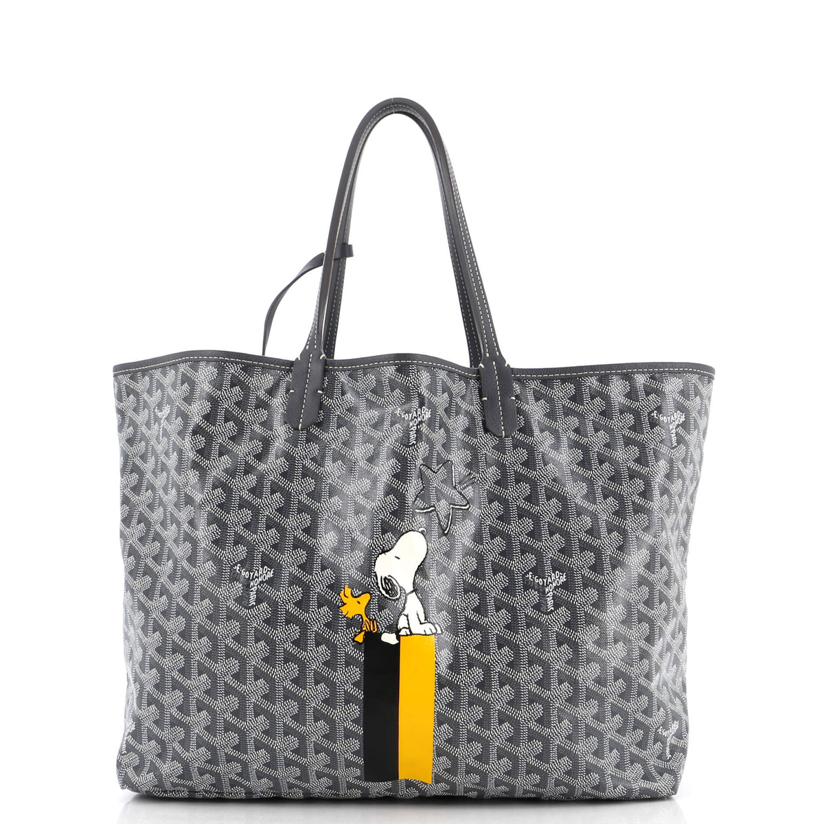 Goyard GOYARD Saint Louis Tote Snoopy Printed Coated Canvas PM