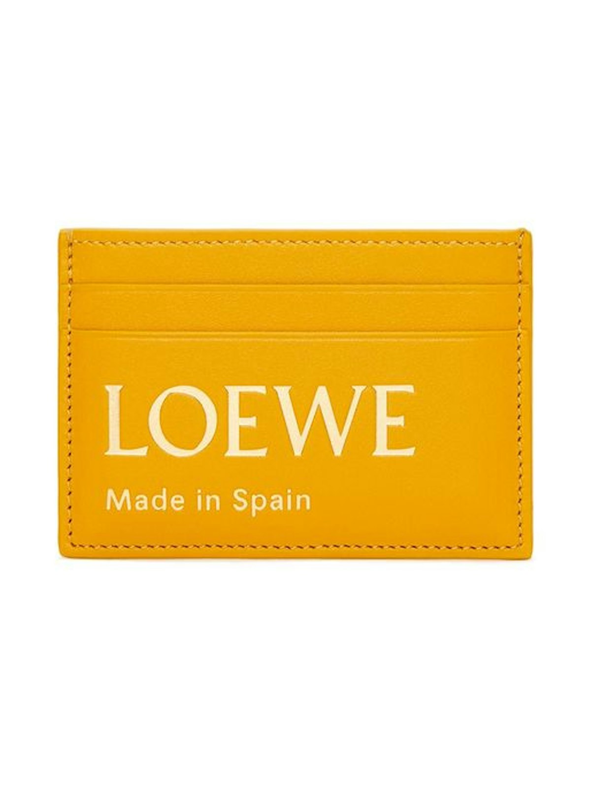Loewe Women's Embossed Plain Card Holder in Sunflower | CLE0322X01