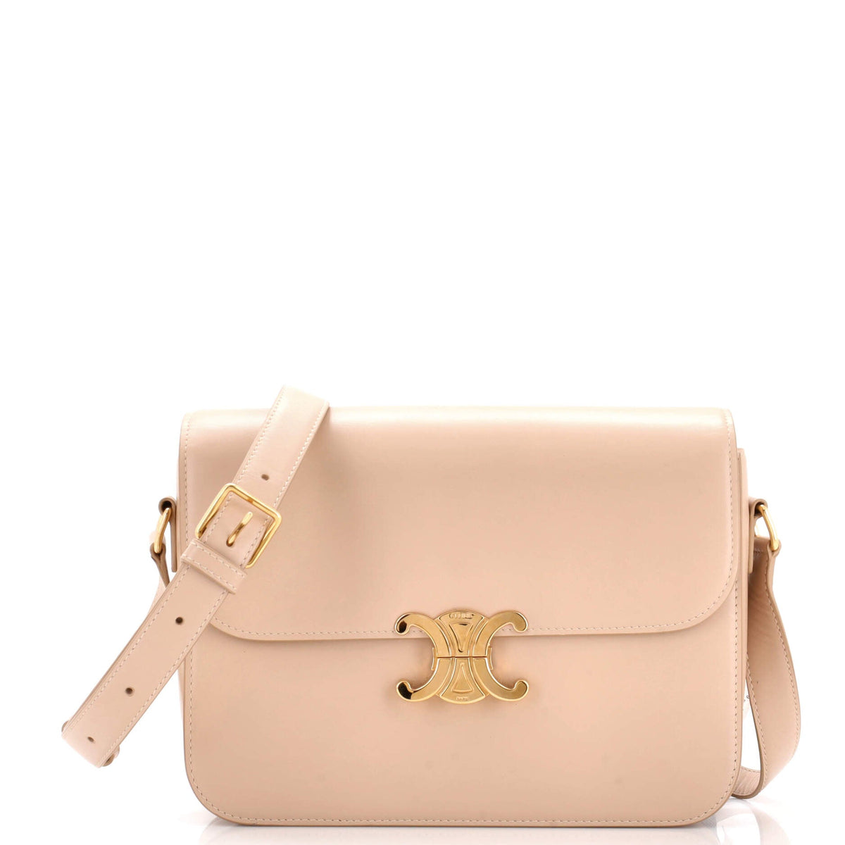 Celine CELINE Triomphe Shoulder Bag Smooth Calfskin Large