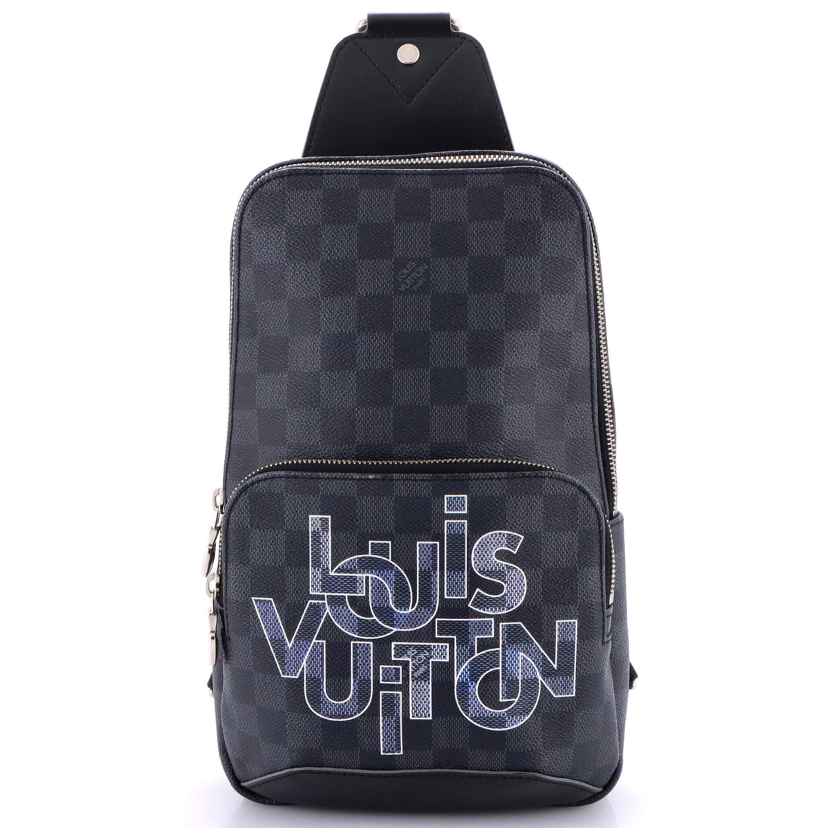 Louis Vuitton Avenue Sling Bag Limited Edition Interlinked Logo Damier Graphite