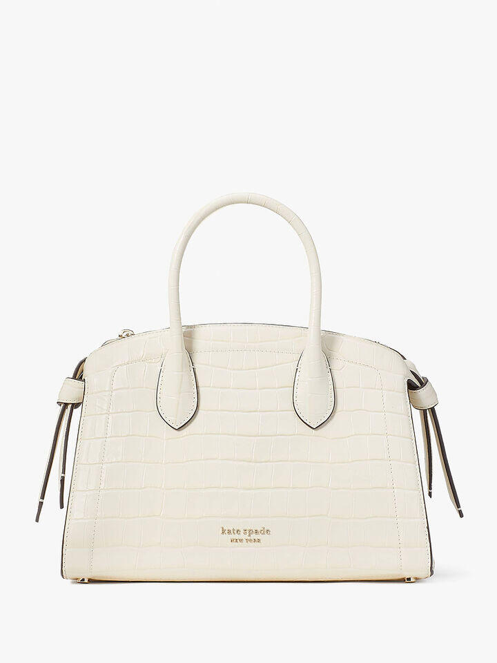 Kate Spade Au Knott Croc-embossed Medium Zip-top Satchel