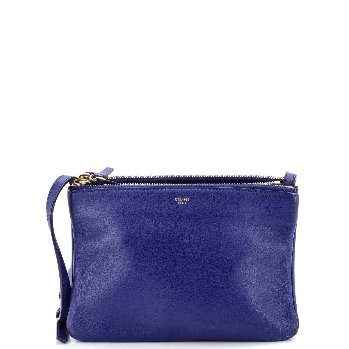 Celine CELINE Trio Crossbody Bag Leather Small