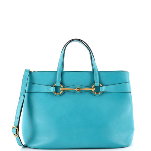 GUCCI Bright Bit Convertible Tote Leather Medium