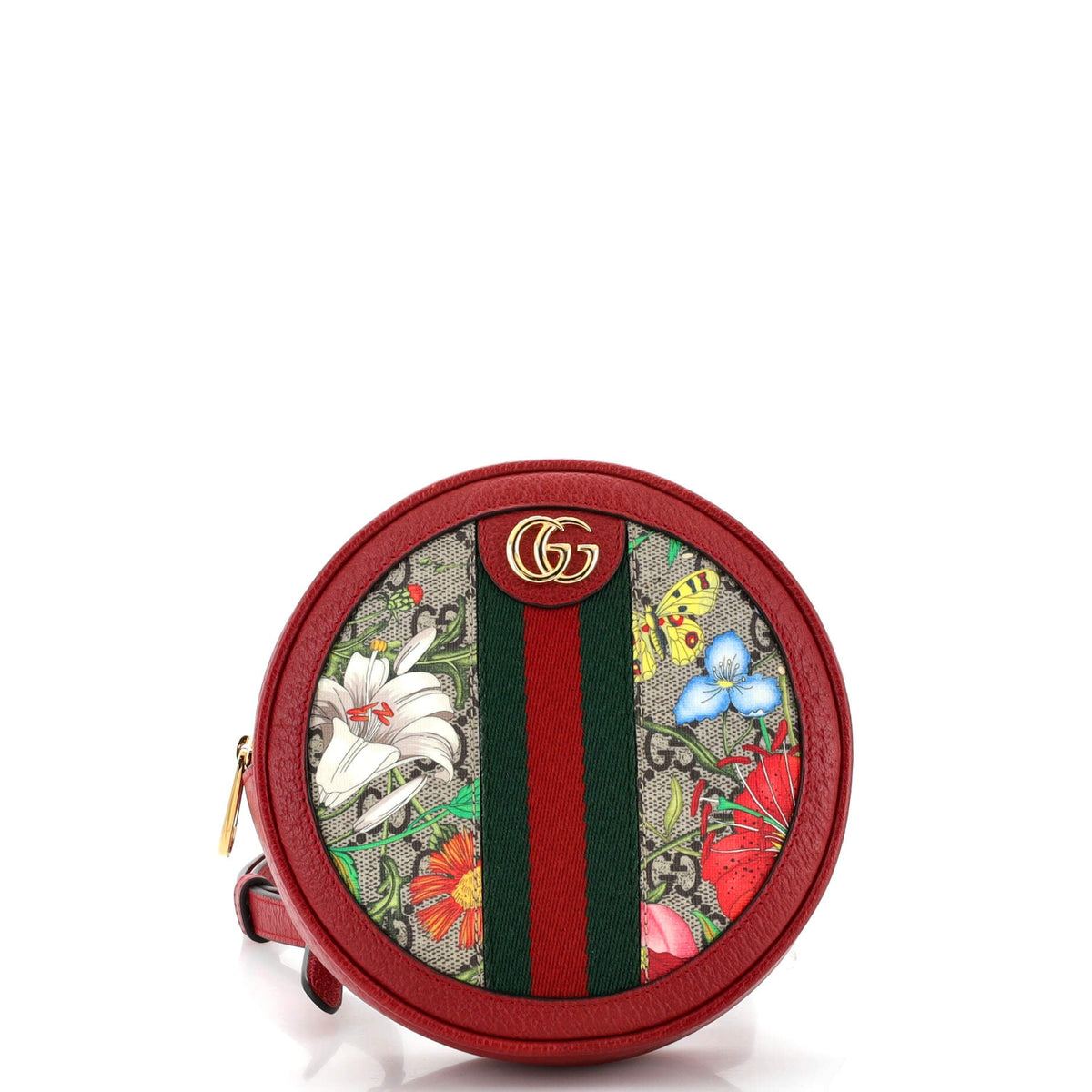Gucci GUCCI Ophidia Round Backpack Flora GG Coated Canvas Mini