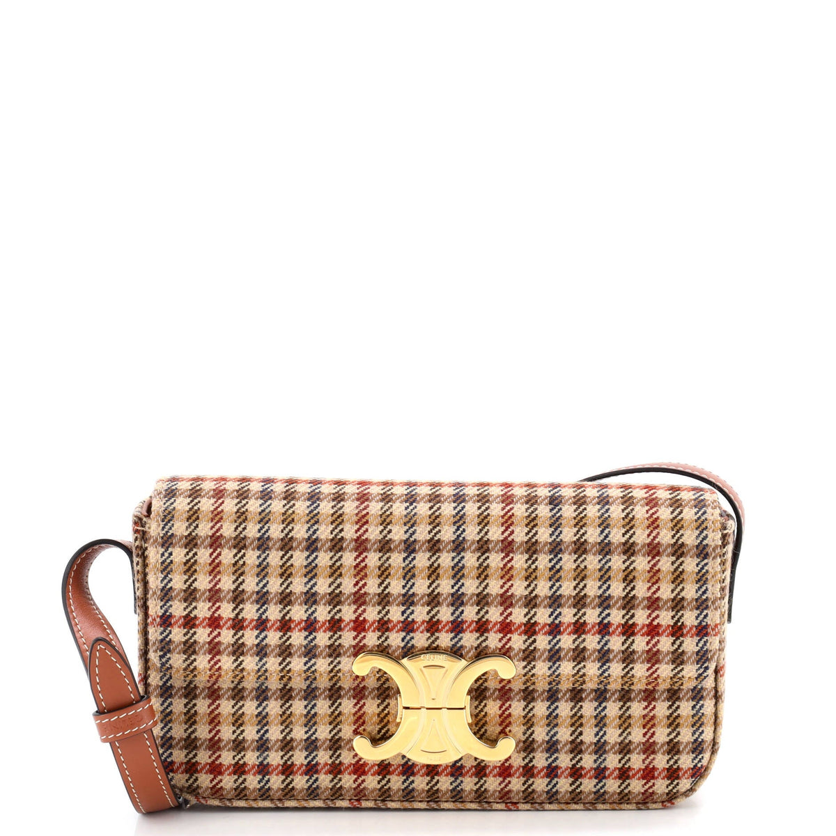 Celine CELINE Triomphe East-West Shoulder Bag Tweed