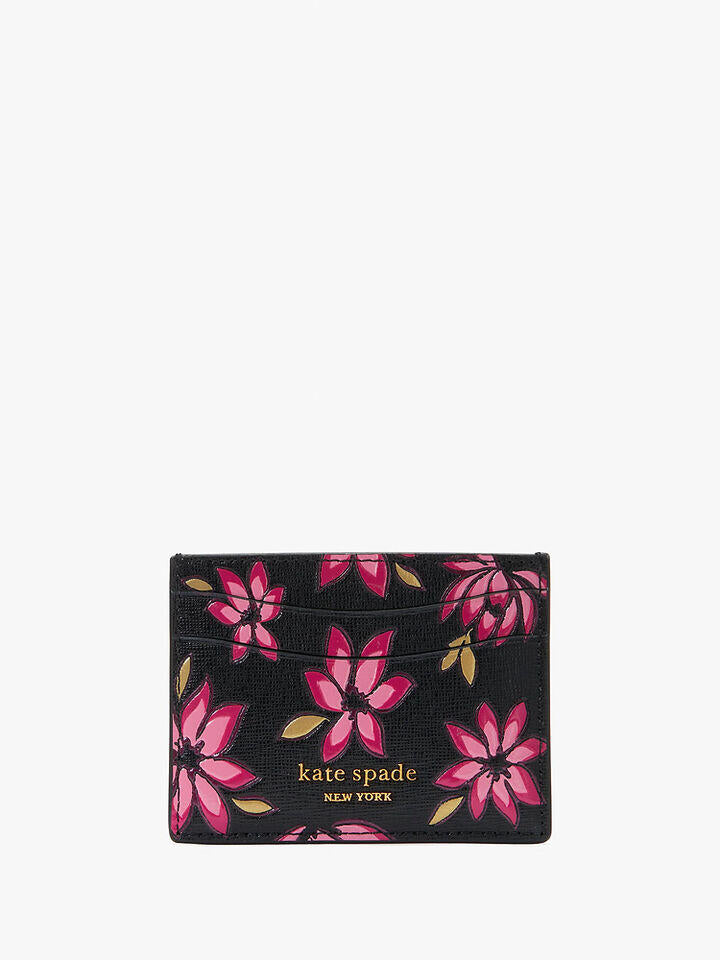 Kate Spade Au Morgan Winter Blooms Embossed Card Holder