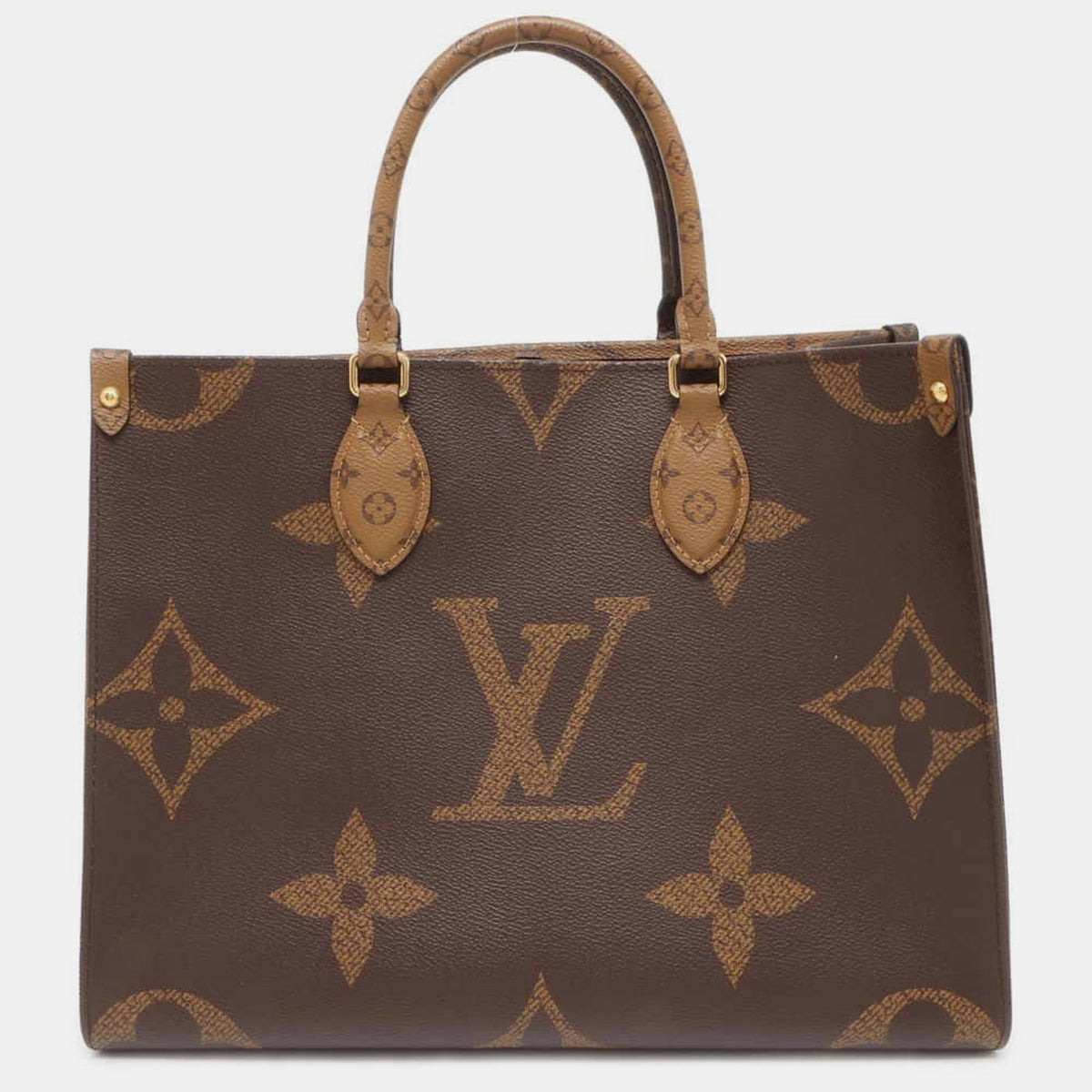 Louis Vuitton Red Monogram Reverse Canvas Monogram Giant Onthego MM Bag