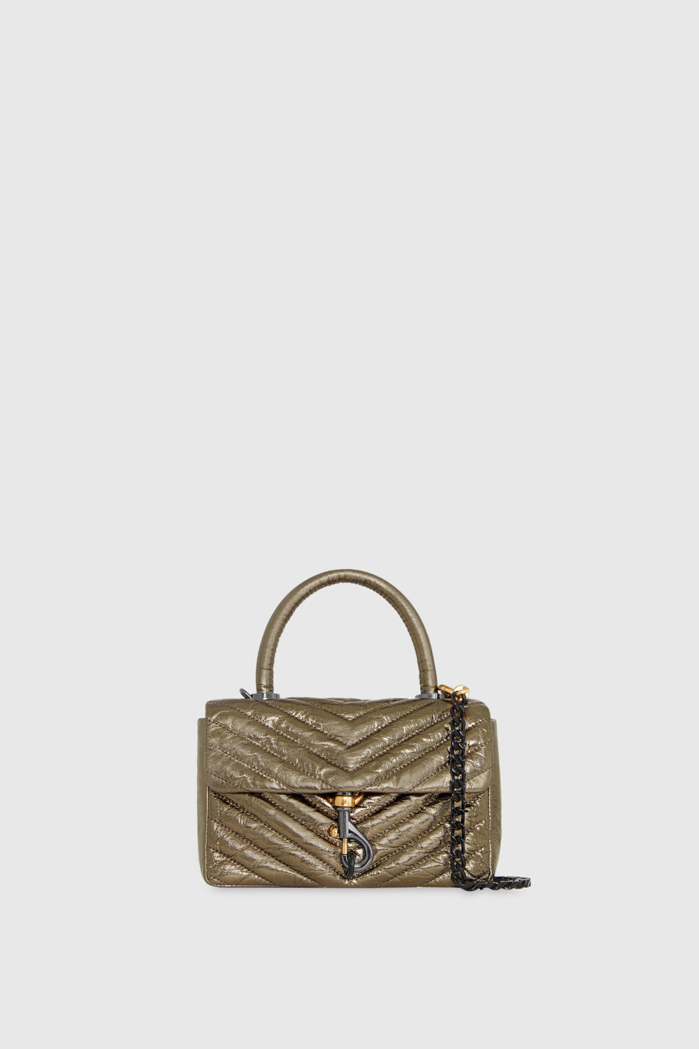 Rebecca Minkoff Edie Top Handle Bag In Bronze