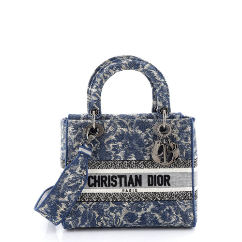 Lady D-Lite Bag Embroidered Canvas Medium