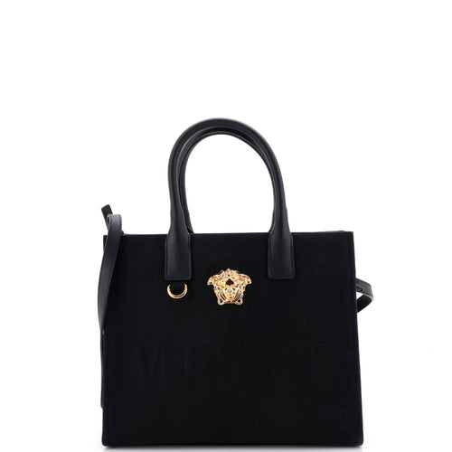 VERSACE La Medusa Tote Embossed Canvas Small
