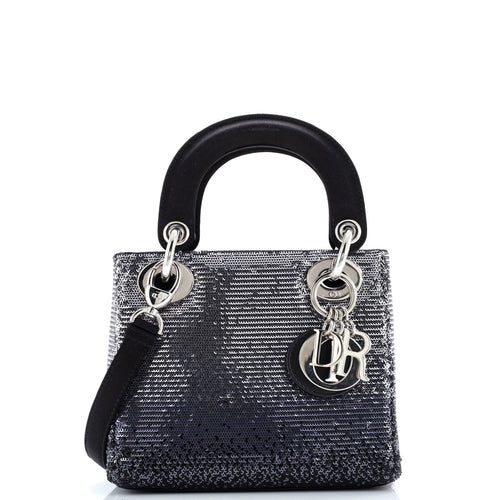 Lady Dior Bag Sequin Embellished Satin Mini