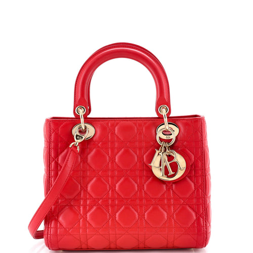 Lady Dior Bag Cannage Quilt Lambskin Medium