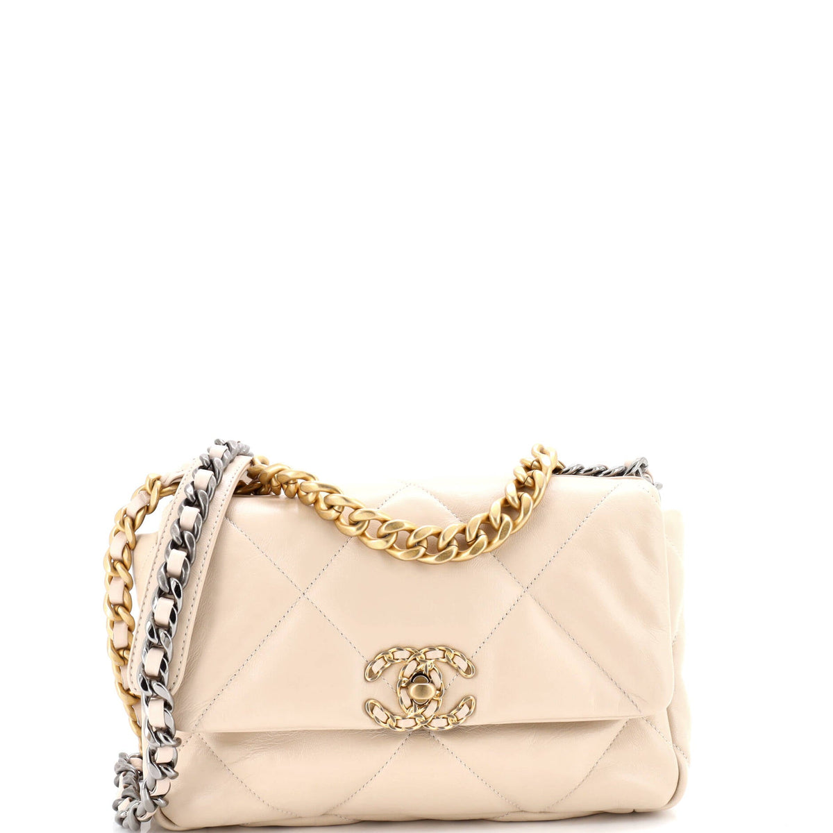 Chanel CHANEL 19 Flap Bag Quilted Leather Medium