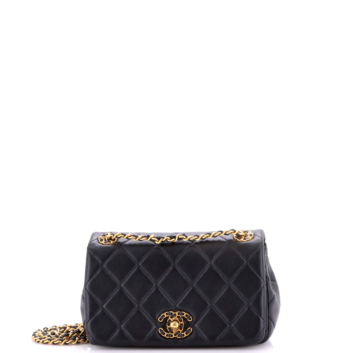 Chanel CHANEL Chain Infinity Flap Bag Quilted Lambskin Mini