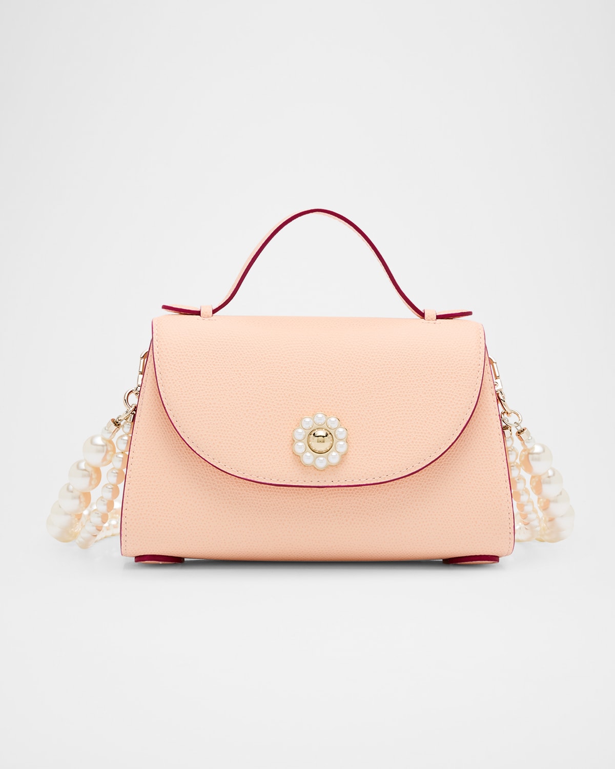 Simone Rocha Valentine Pearly Pochette Leather Crossbody Bag