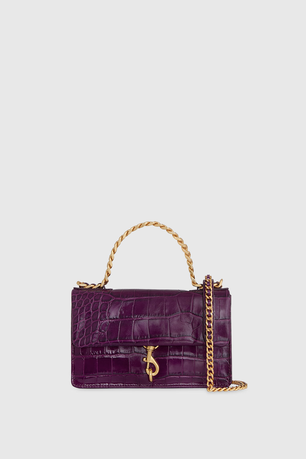 Rebecca Minkoff Edie Mini Crossbody On A Chain Bag In Berry