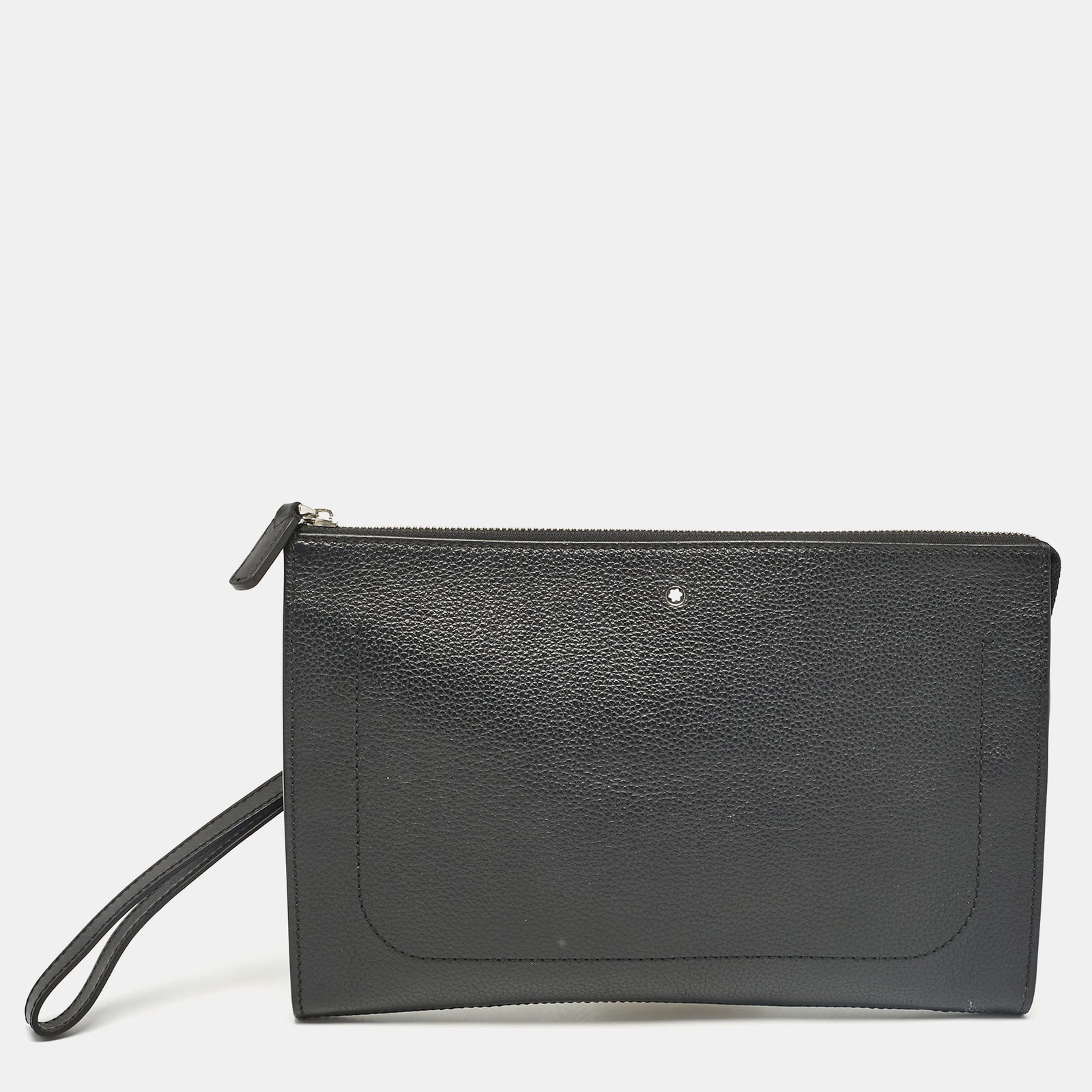 Montblanc Black Leather Meisterstuck Wristlet Pouch