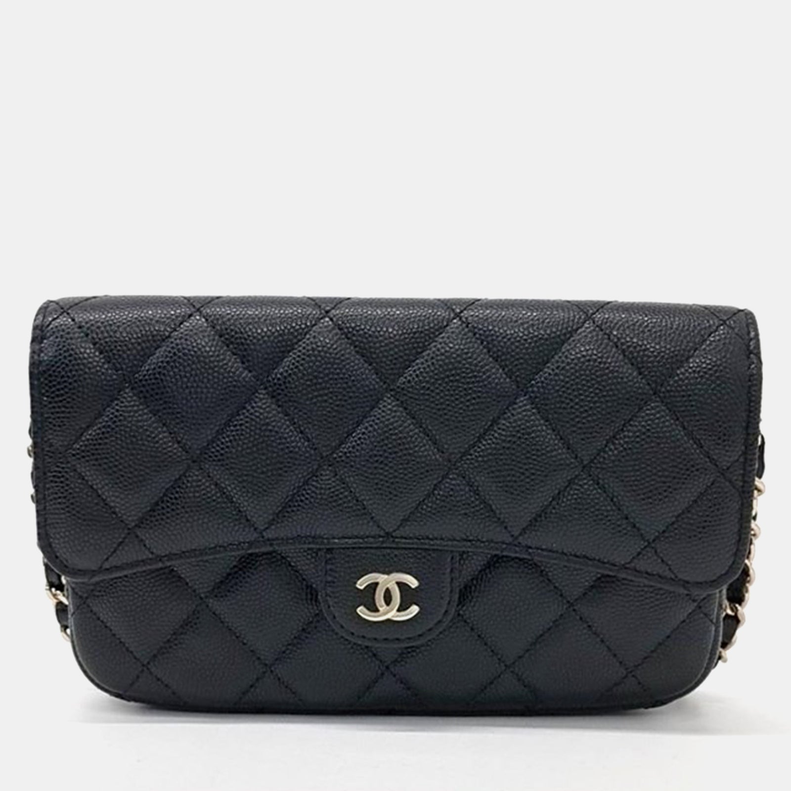 Chanel Black Caviar Leather Mini Crossbody Bag