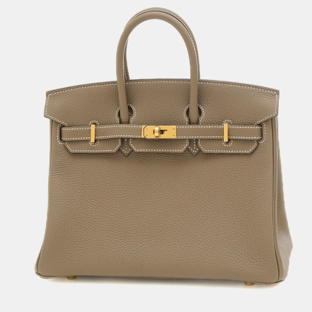 Hermès Etoupe Togo B Stamp Birkin 25 Handbag