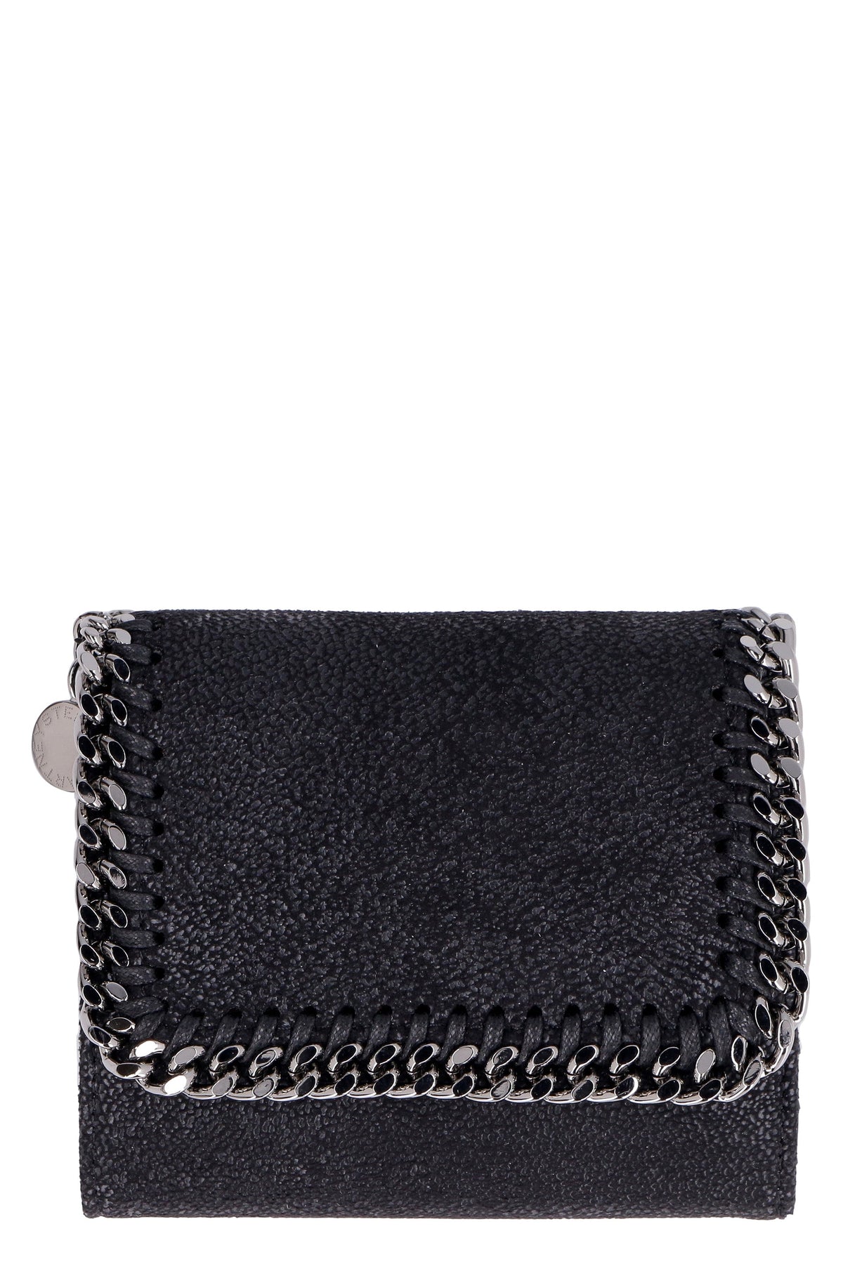 Stella Mccartney Women's Falabella Shaggy Deer Flap Wallet in Black | 431000W9132 Color 1000