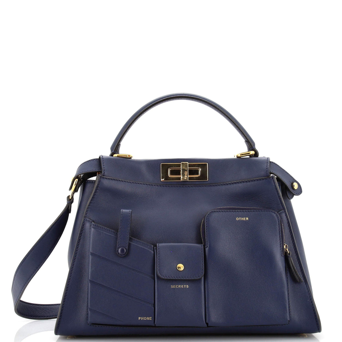 Fendi FENDI Peekaboo Utility Bag Leather Regular