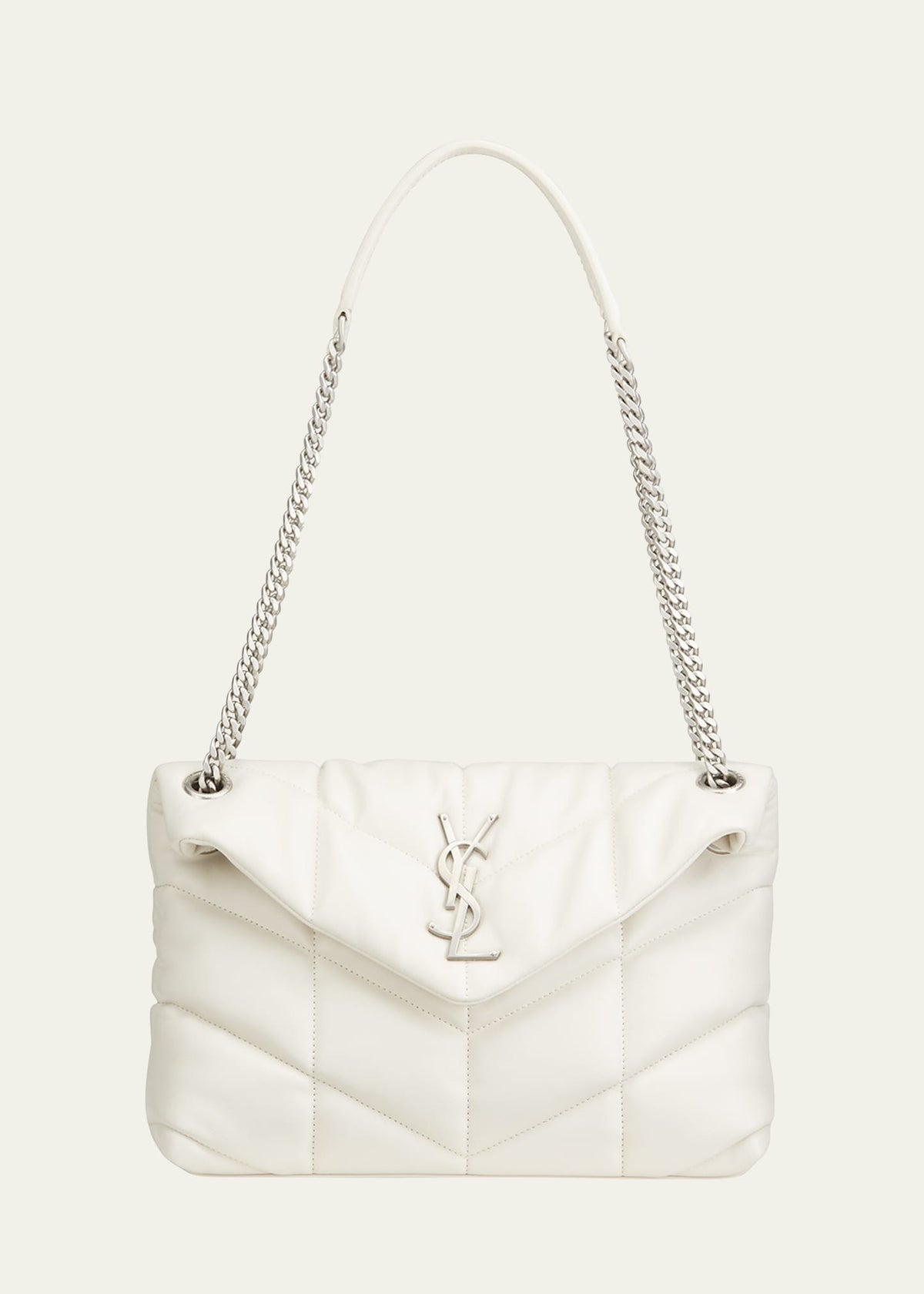 Saint Laurent Lou Puffer Small YSL Shoulder Bag in Quilted Leather