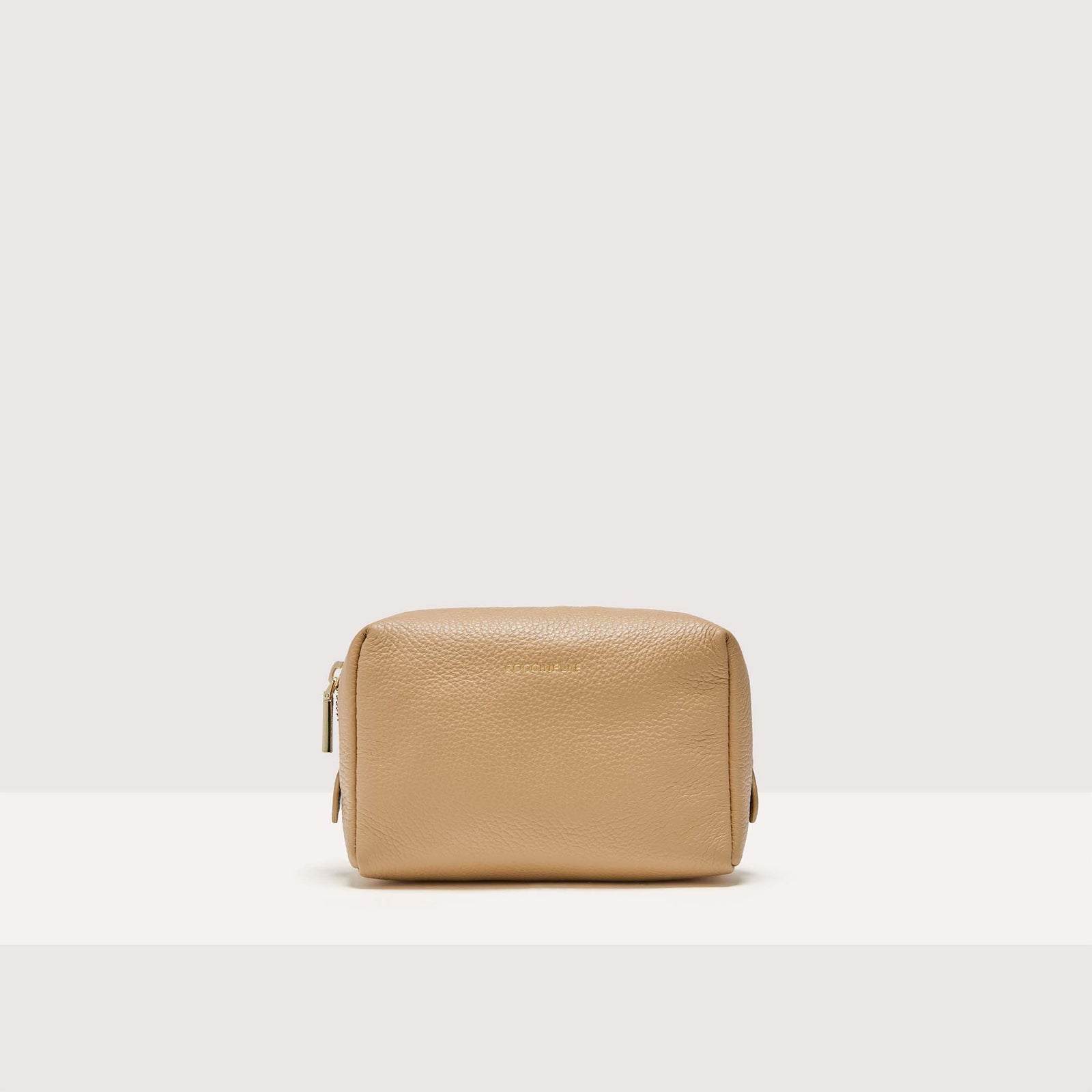 Coccinelle Grained Leather Make-Up Bag Trousse Maxi