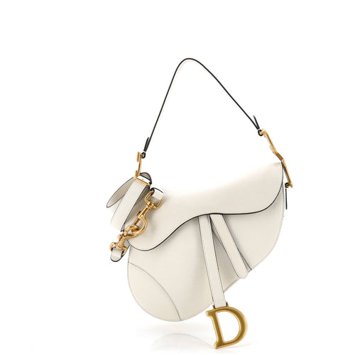 Saddle Handbag with Strap Leather Medium