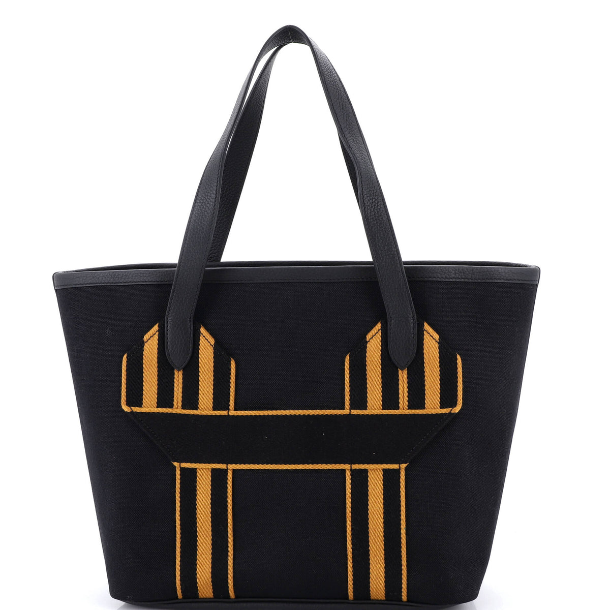 Herm?s Pursangle Tote Canvas with Leather