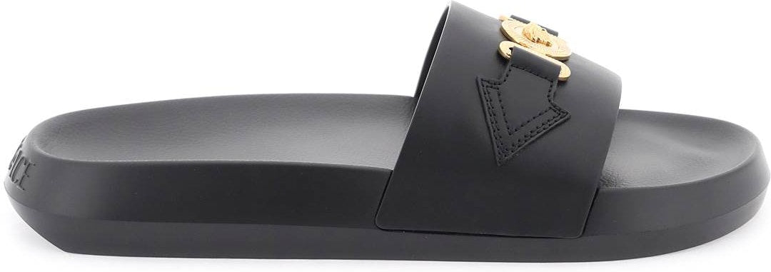 Versace Men's Medusa Biggie Slides in Black | Size 41 | 1010628DV46G