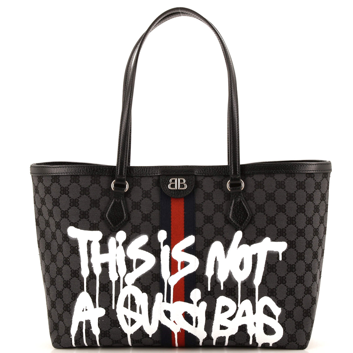 Balenciaga x Gucci The Hacker Project Tote Graffiti BB Canvas Medium