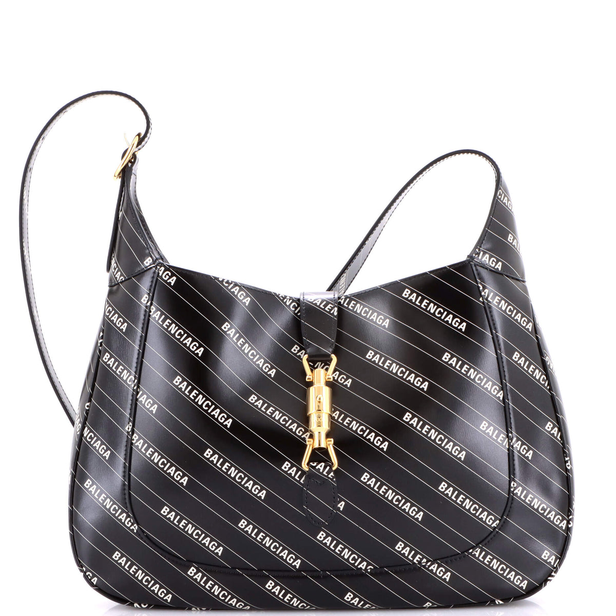 Gucci GUCCI x Balenciaga The Hacker Project Jackie 1961 Hobo Printed Leather Medium