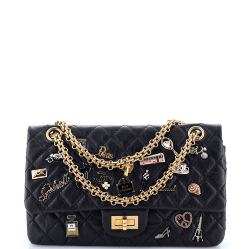 CHANEL Lucky Charms Reissue 2.55 Flap Bag Quilted Aged Calfskin 225