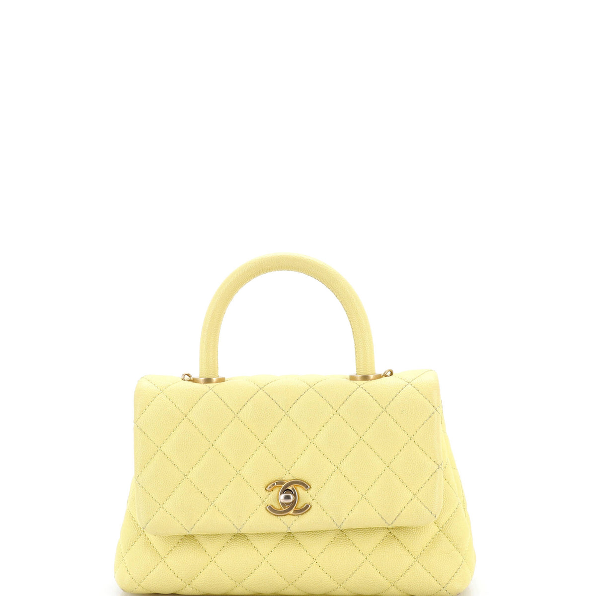Chanel CHANEL Coco Top Handle Bag Quilted Caviar Mini