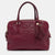 Burgundy Leather Thea Triple Zip Satchel