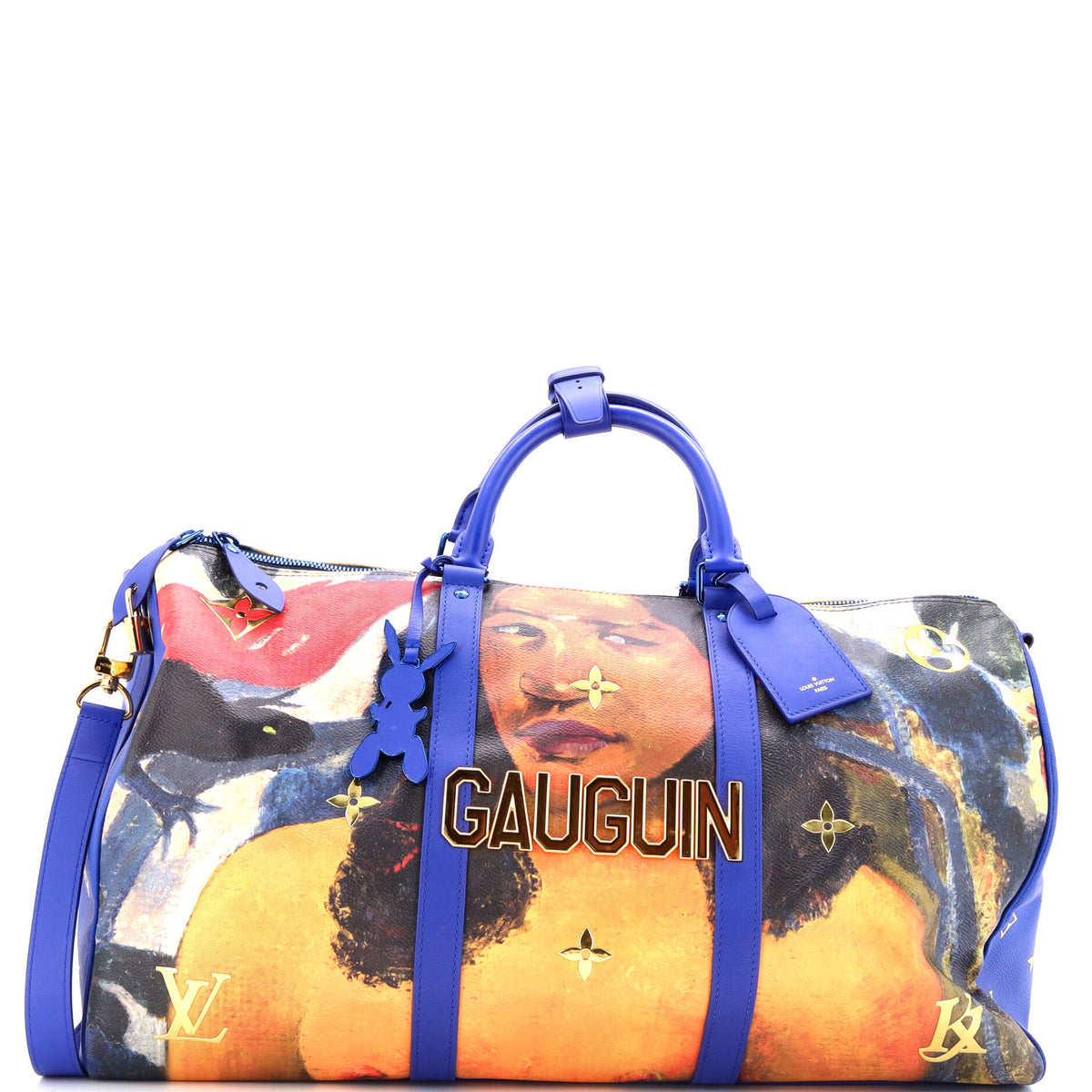 Louis Vuitton Keepall Bandouliere Bag Limited Edition Jeff Koons Gauguin Print Canvas 50