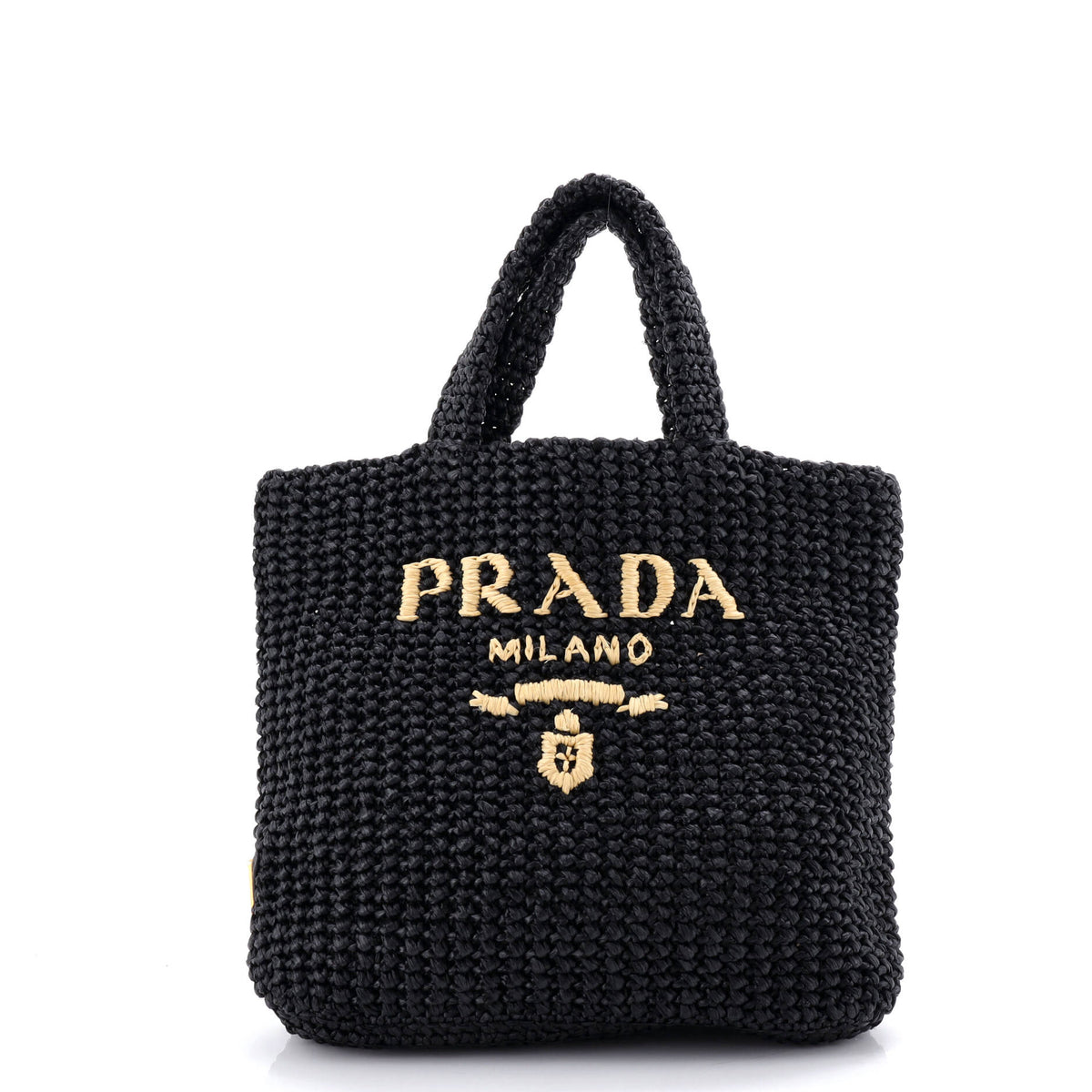 Prada PRADA Logo Tote Raffia Small