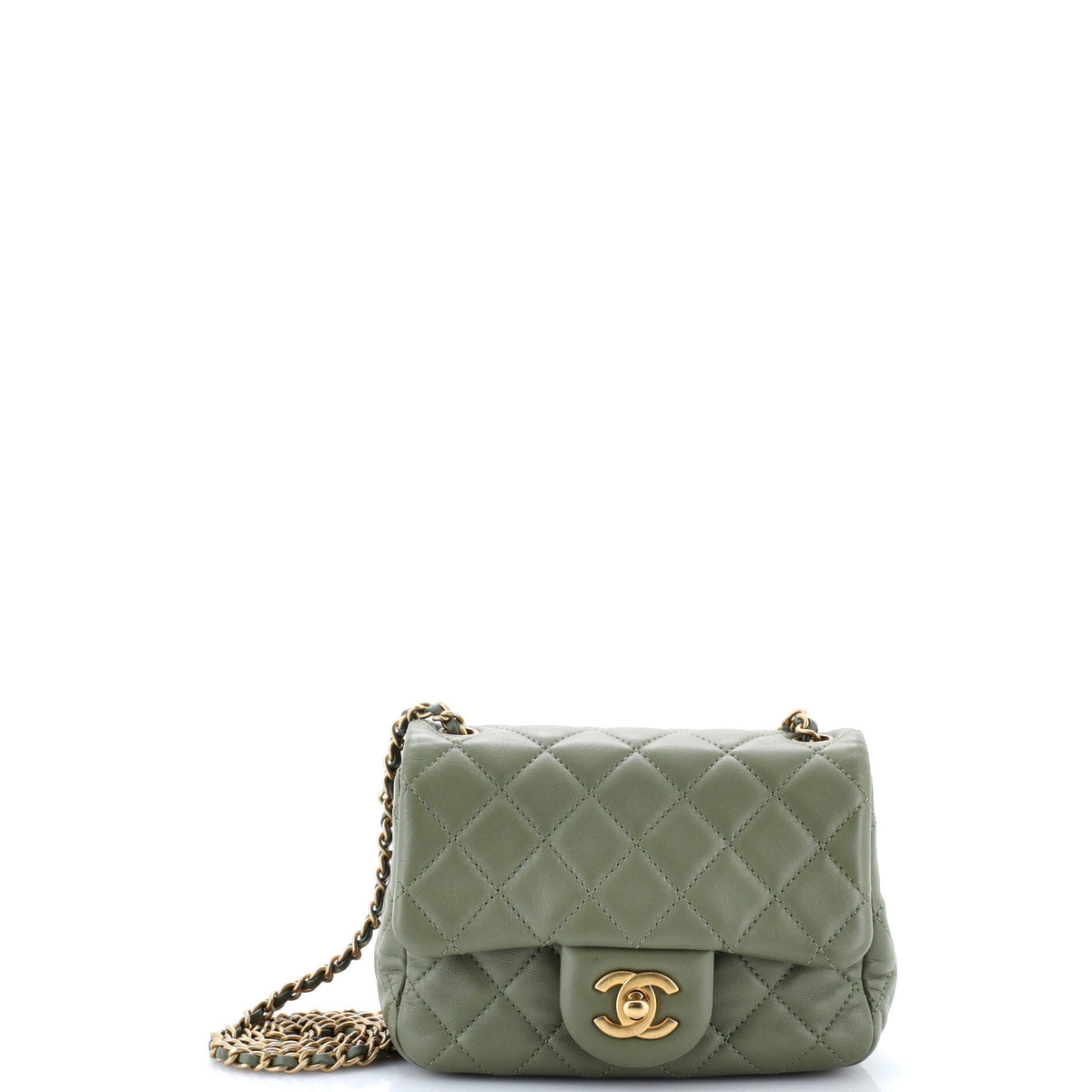 Chanel CHANEL Pearl Crush Square Flap Bag Quilted Lambskin Mini